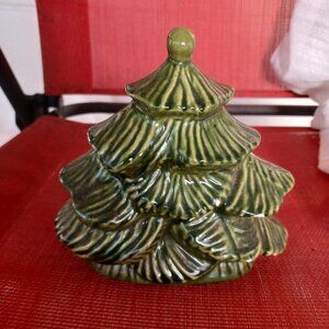 Haeger Christmas ceramic tree planter‎ holiday decor